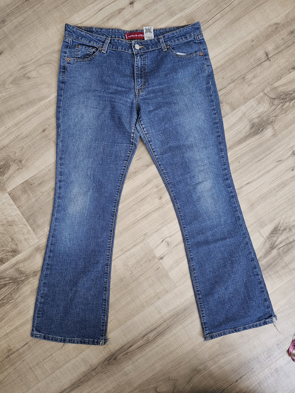 518 Levi's Juniors Size 15 Low Rise Y2k Blue Bootcut Jeans